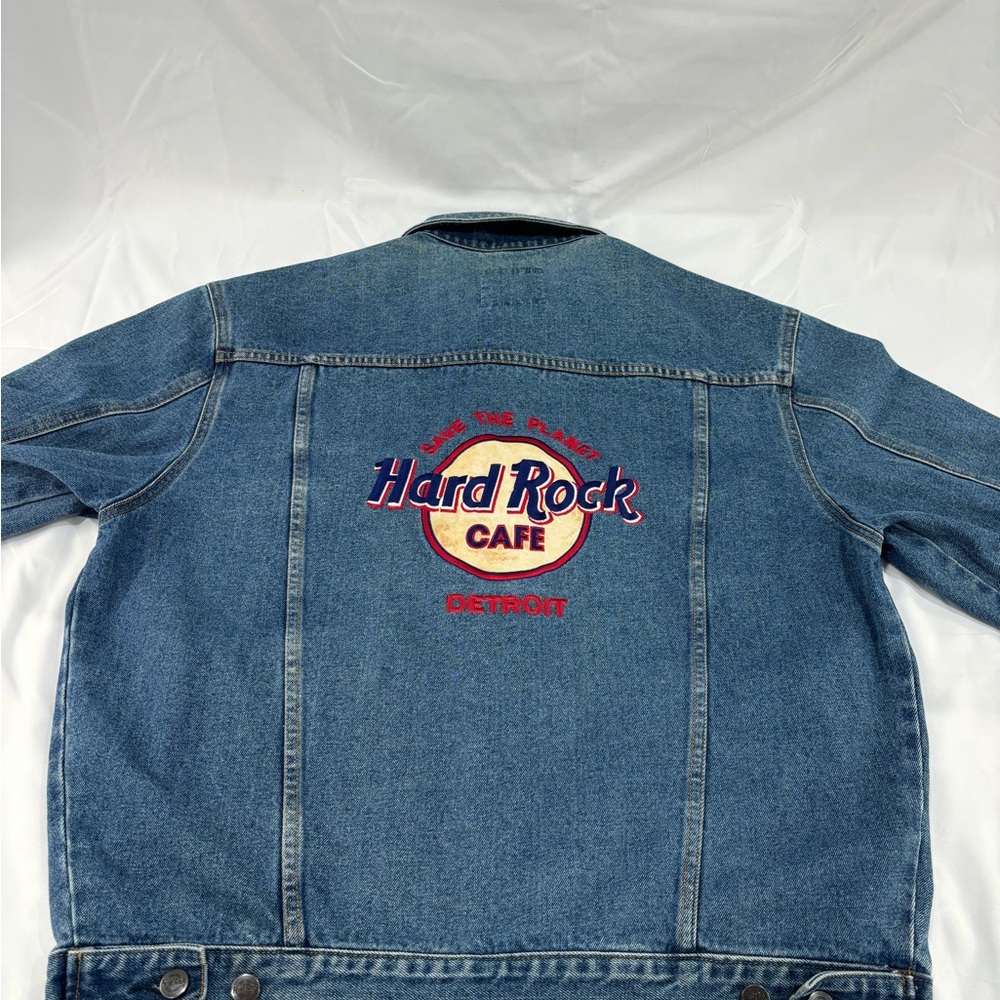 90s Hard Rock Cafe Denim Jacket Detroit “vintage”